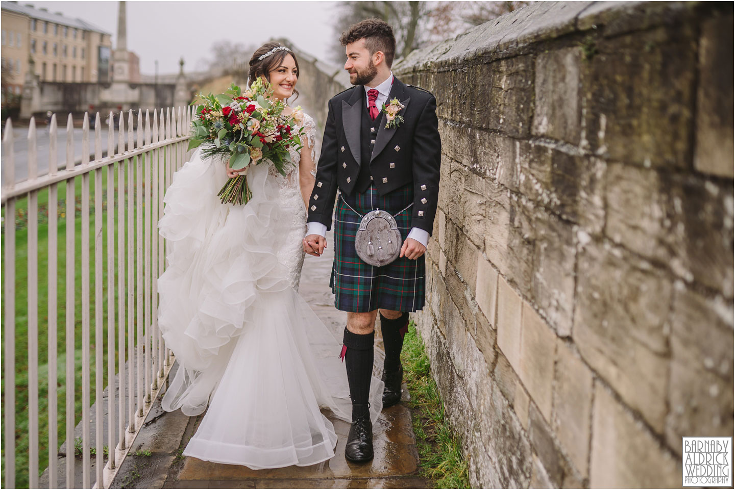 York wall wedding photograph, York Wedding Photographer, The Grand York wedding photos, Winter wedding photographer,