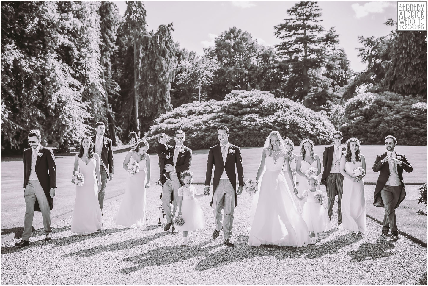 Bridal Party Group photo, Birdsall House, Yorkshire Wedding Photos,