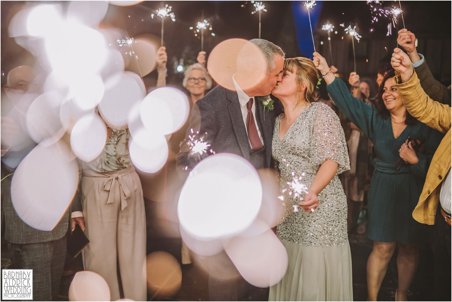 Sparklers at The Star Inn Harome, Wedding Sparkler photos, 