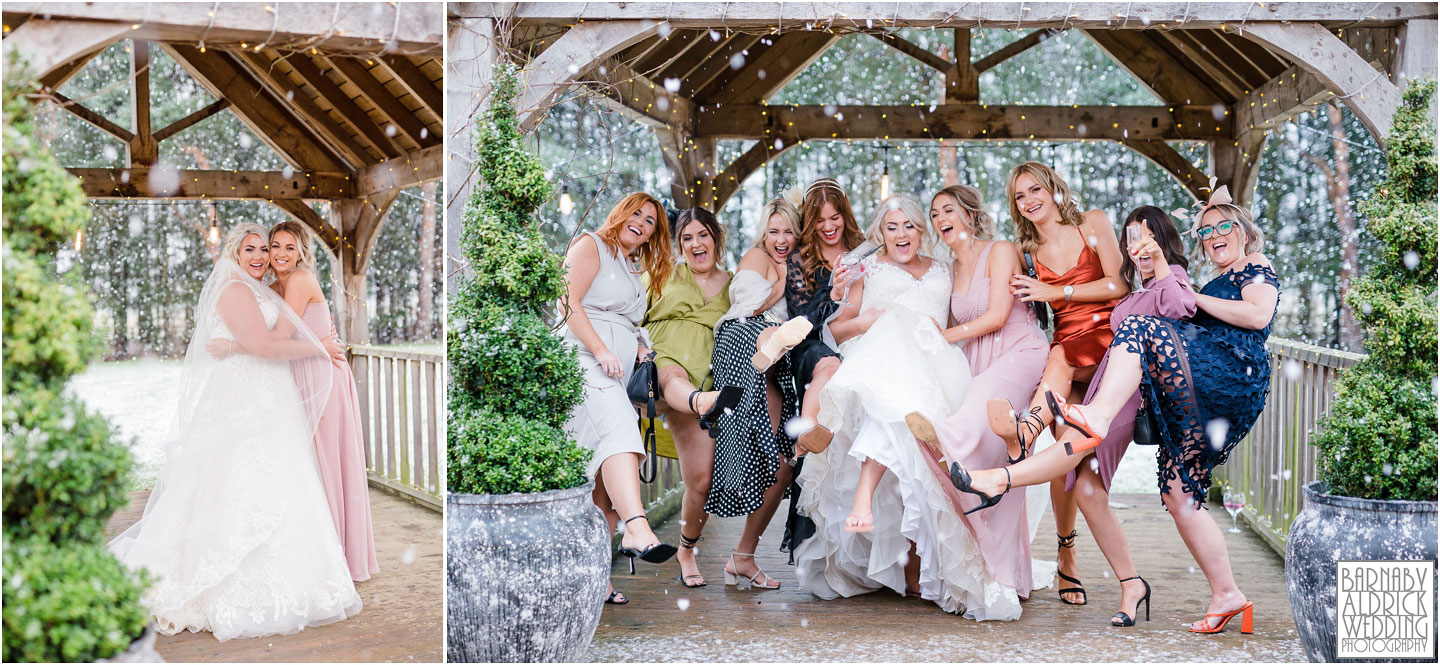 Snowy Bunny Hill Wedding, Storm Eunice Snow wedding, Wedding Photography at Bunny Hill, Bunny Hill Barn wedding Yorkshire, Yorkshire Wedding Photography 