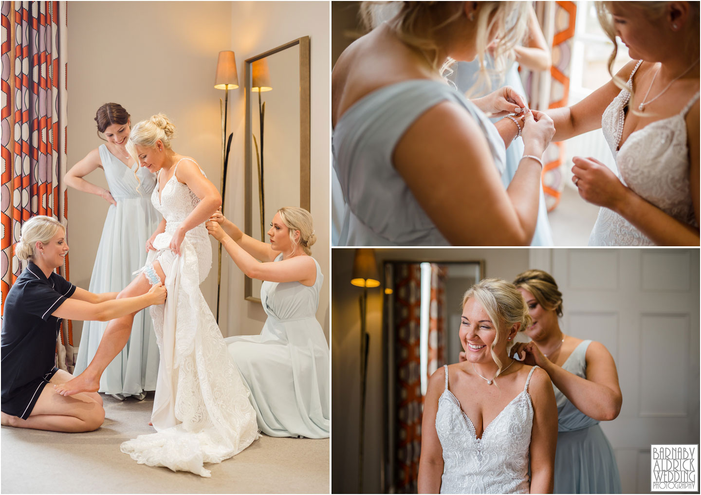 Bridal Wedding Preparations at Rudding Park, Rudding Park Wedding Photos, Yorkshire Photographer Barnaby Aldrick, Rudding Park Harrogate Wedding Photos, Spring Yorkshire Wedding Photos