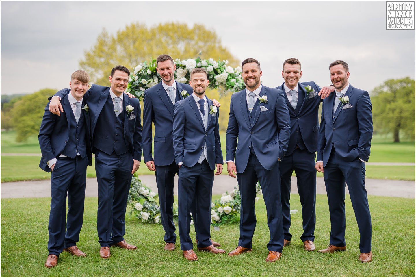 Groomsmen Wedding photos at Rudding Park, Rudding Park Wedding Photos, Yorkshire Photographer Barnaby Aldrick, Rudding Park Harrogate Wedding Photos, Spring Yorkshire Wedding Photos