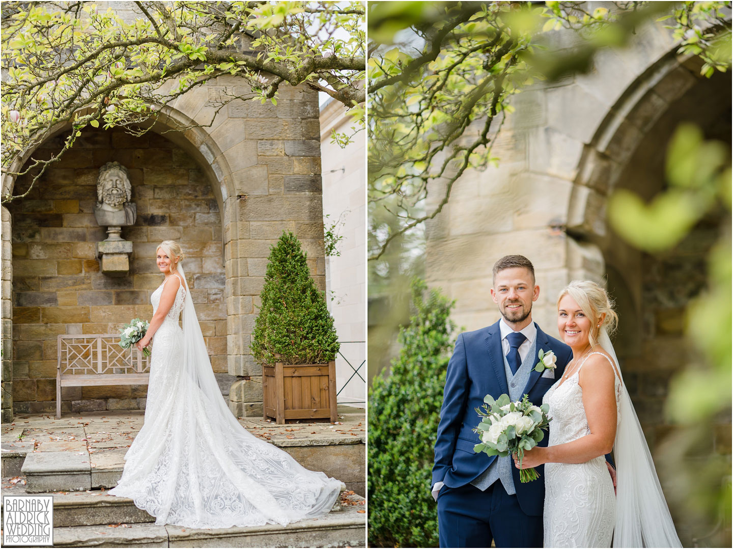 Couple Wedding photos at Rudding Park, Rudding Park Wedding Photos, Yorkshire Photographer Barnaby Aldrick, Rudding Park Harrogate Wedding Photos, Spring Yorkshire Wedding Photos