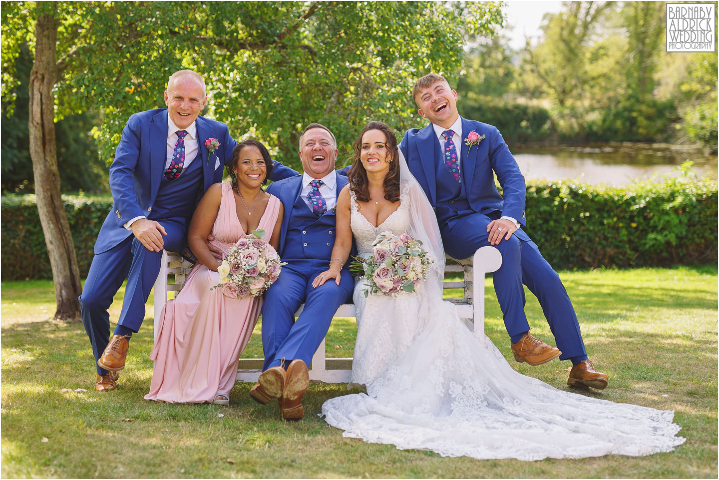 Wedding party group pictures at The Pheasant Hotel Harome, The Pheasant Hotel Wedding Helmsley, Wedding Photography at The Pheasant Hotel North Yorkshire, North Yorkshire Wedding Photographer