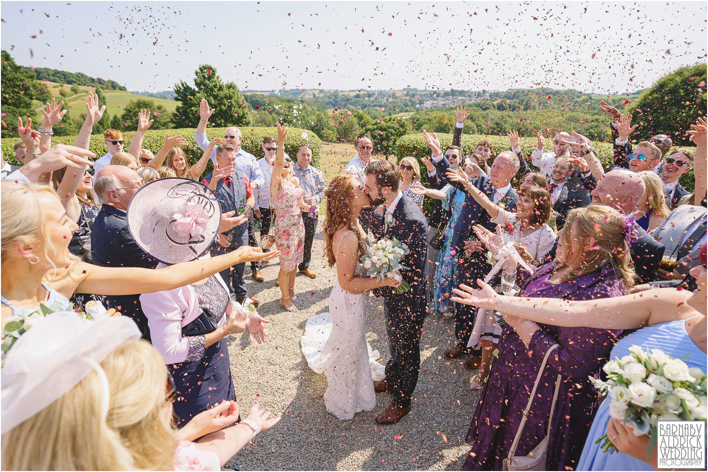 Wood Hall Wetherby Wedding Photography, Confetti at Wood Hall in Wetherby, Handpicked Hotels Wood Hall wetherby, Wood Hall Yorkshire,