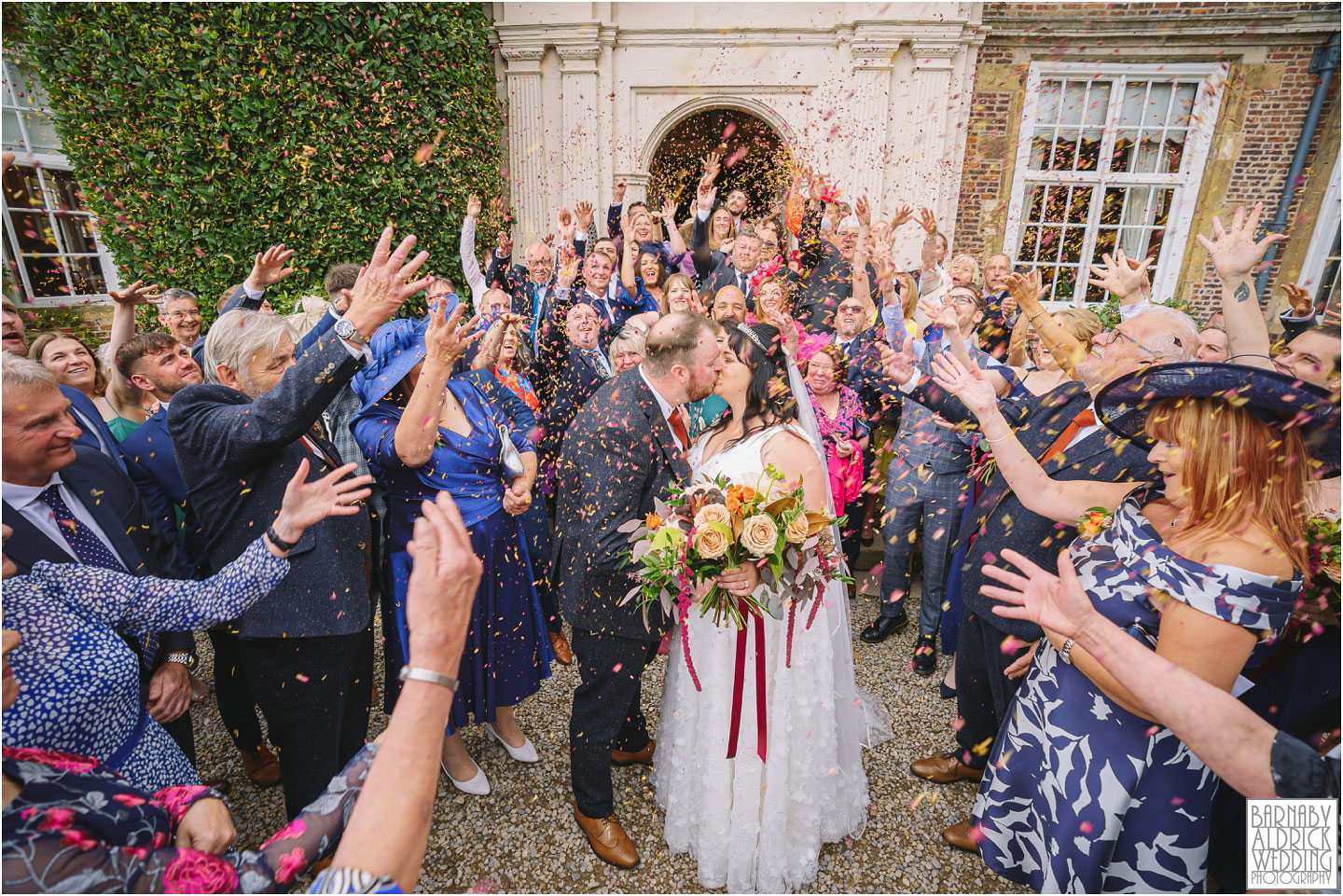 Goldsborough Hall Confetti, Goldsborough Hall Wedding Photos, Goldsborough Hall Wedding Photography, Yorkshire Wedding, Yorkshire Wedding Photographer, Knaresborough Wedding, Harrogate wedding venue, Yorkshire Stately House Wedding