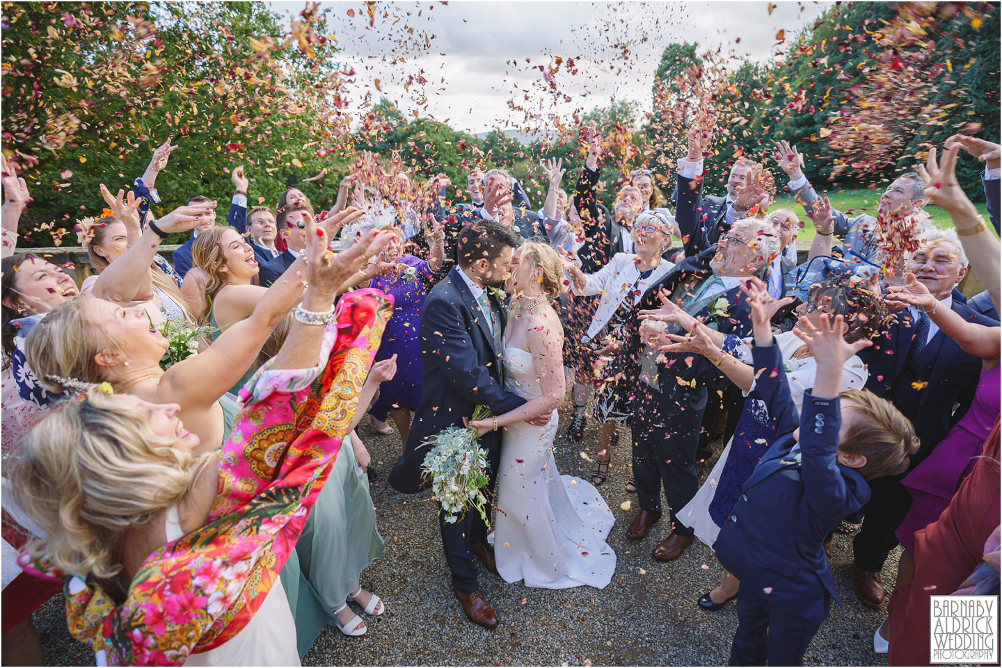 Rudby Hall wedding confetti Photo, Rudby Hall Yarm wedding photography