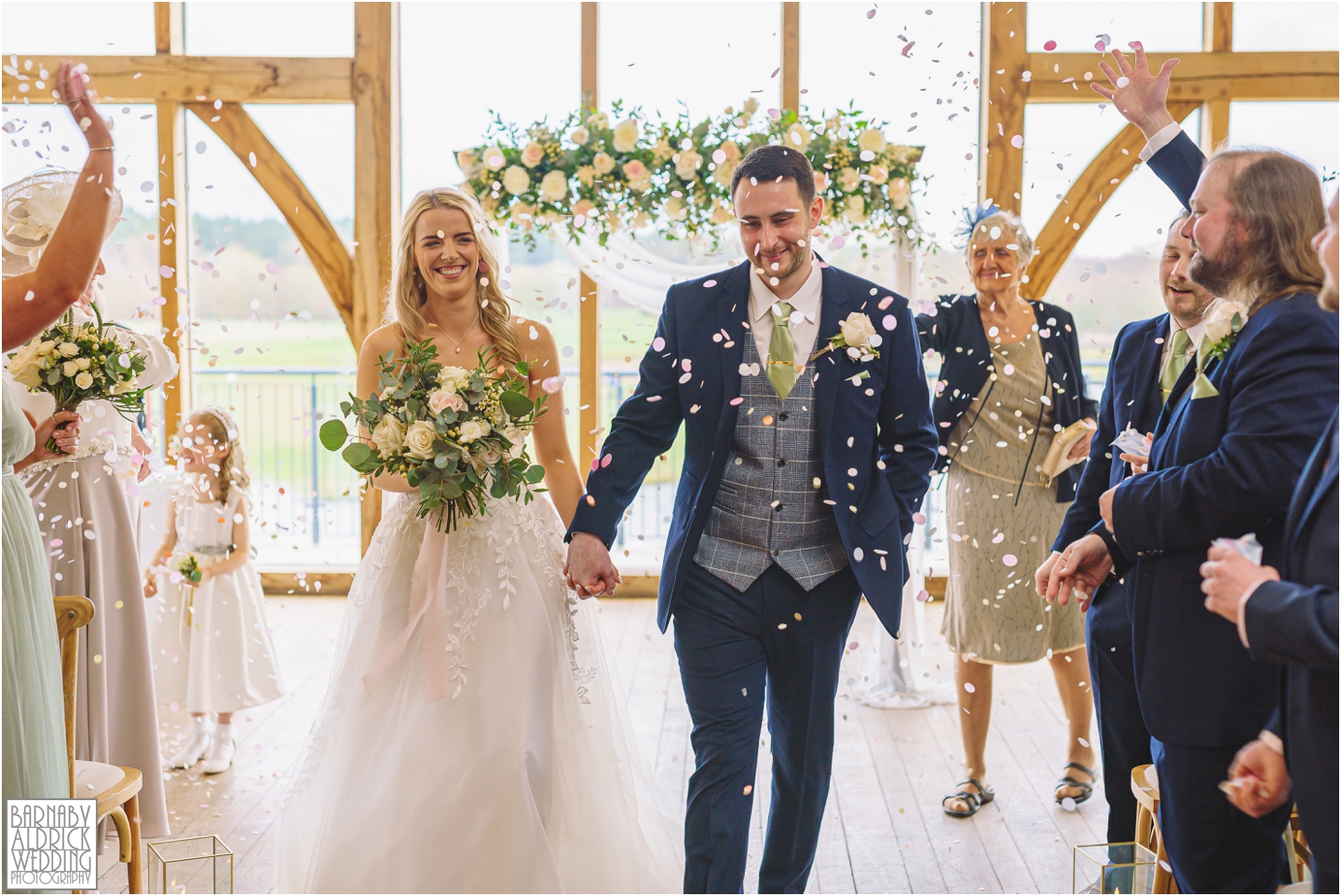 Sandburn Hall wedding photo, Confetti Wedding photo at Sandburn Hall Golf Club, Spring wedding at Sanburn Golf Club