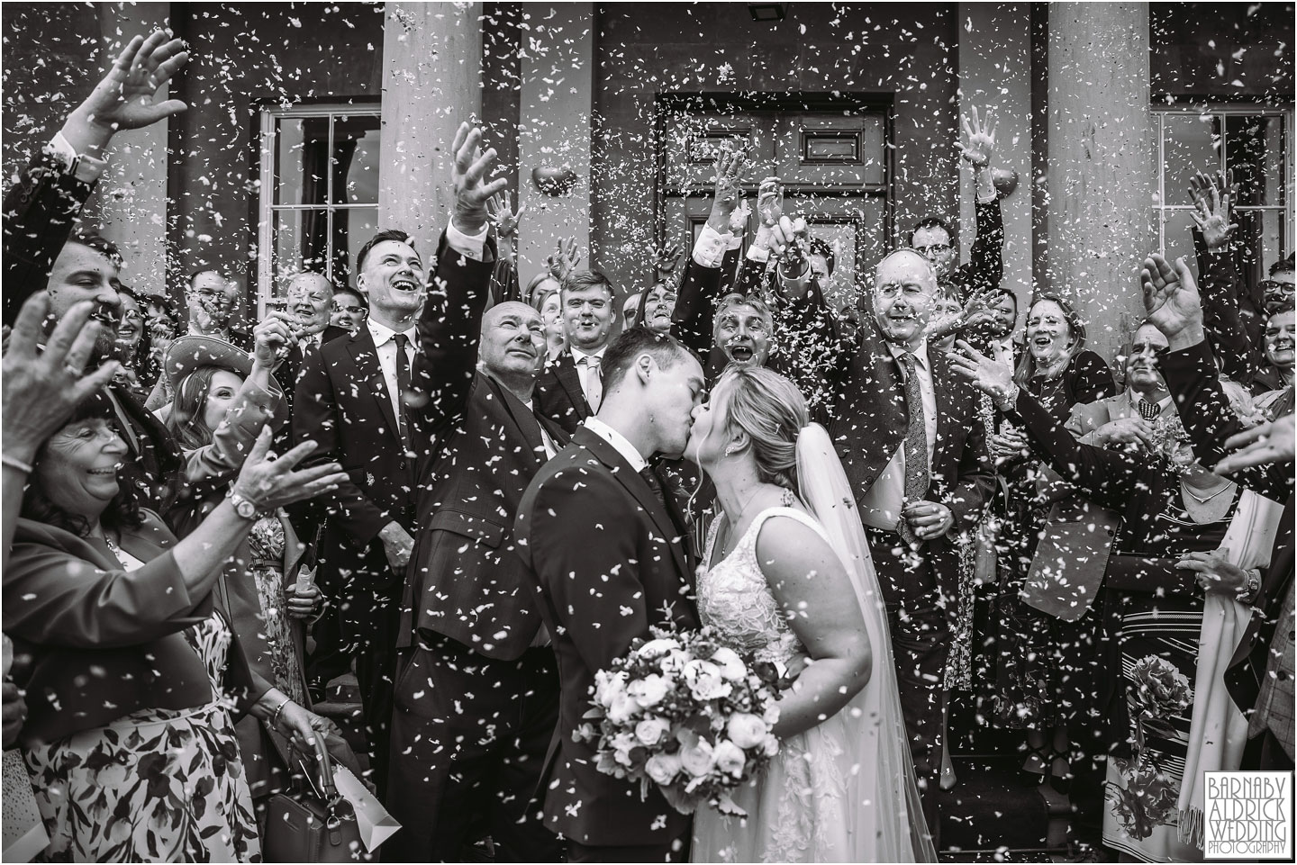 Confetti Wedding photos at Rudding Park, Rudding Park Wedding Photos, Yorkshire Photographer Barnaby Aldrick, Rudding Park Harrogate Wedding Photos, Spring Yorkshire Wedding Photos