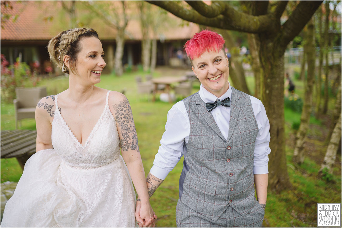 Chevin Country Park Wedding Photos, Lesbian wedding at Chevin Country Park, LGBTQ+ friendly Yorkshire wedding Photographer, Otley Yorkshire Wedding Photographer