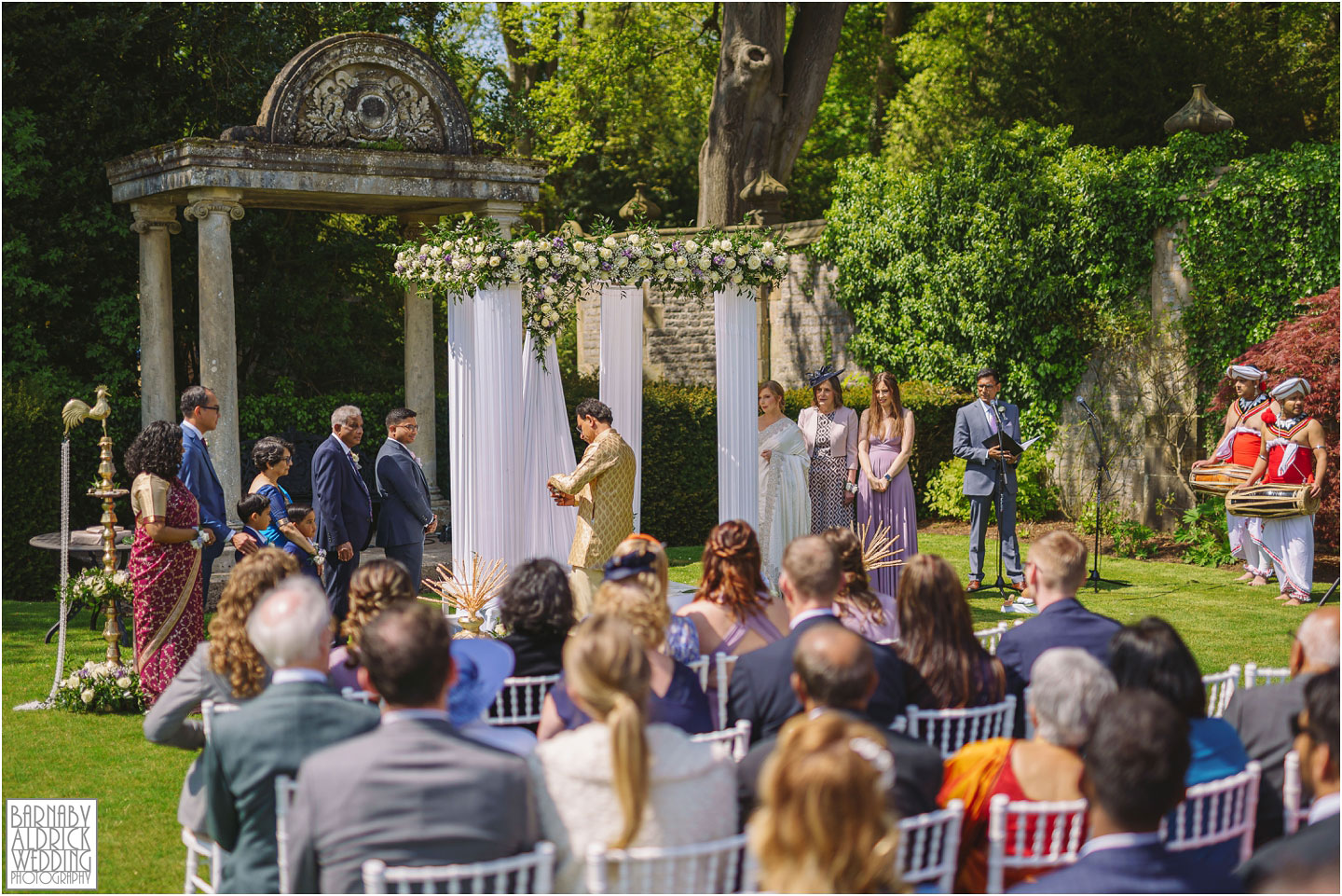 UK Poruwa ceremony, Traditional Sinhalese wedding ceremony, Thornbridge Hall Outdoor Wedding, Outdoor Wedding Ceremonies Derbyshire