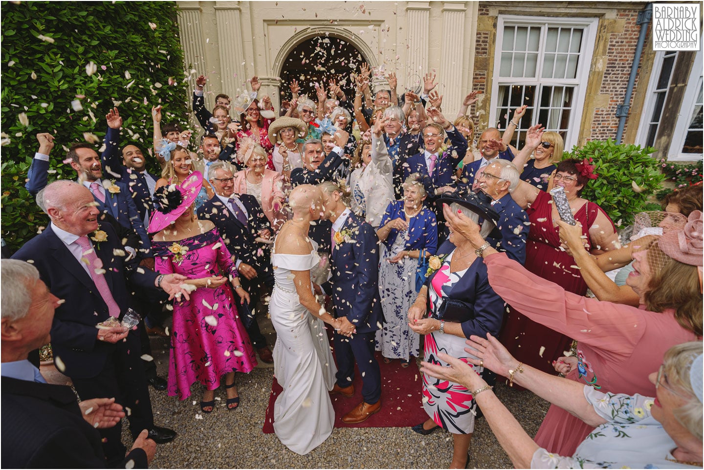 A beautiful confetti filled shot of a wedding I took at the front of Goldsborough Hall between Knaresborough and Harrogate!