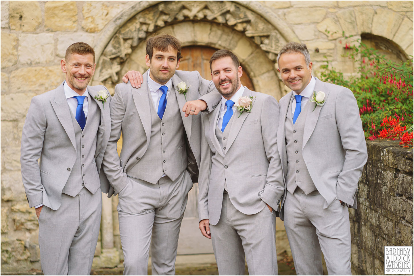 Groomsmen at Priory Cottages, Priory Cottages Wedding Photographer, Priory Barn Yorkshire Wedding Photographer, Priory Cottages Wedding, Priory Farm and Cottages Wedding, Yorkshire Wedding Photographer